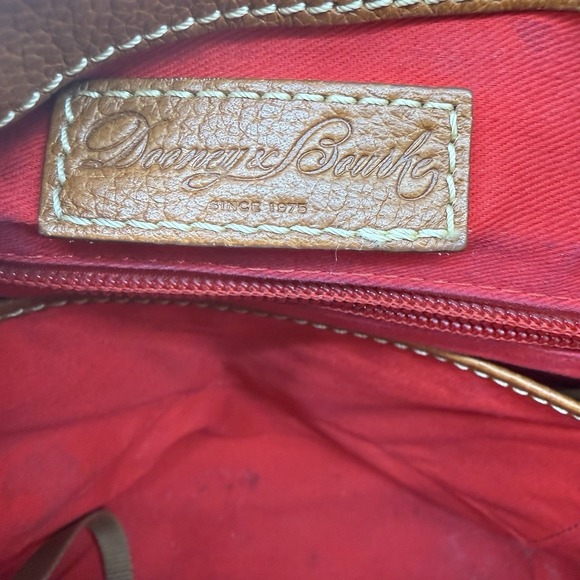 Dooney & Bourke Lily Bucket Bag Pebble Leather Shoulder Bag Caramel Equestrian - Picture 7 of 10